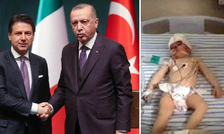 Italy hugs Erdogan for Libya: meanwhile Turkish jihadists kill civilians and wounded toddlers in Syria