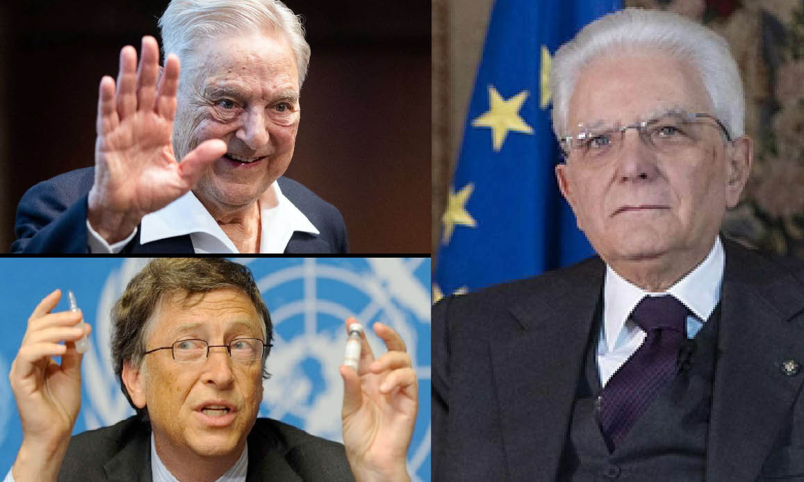 Gates, Soros & Mattarella’s Gang to Kill Italy: Covid Terrorism pro Vaccine but against Tourists. Welcome Migrants Infected & Jihadists