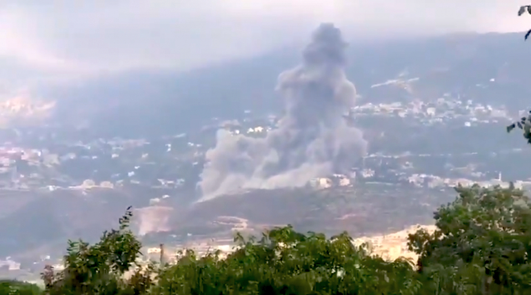 Another Large Blast hit Lebanon: Alleged Israeli Attack at Suspected Hezbollah Site (video)