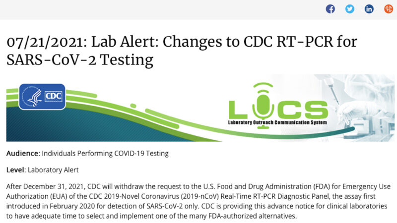 Breaking! US CDC Retires PCR Test due to It may not be able to Distinguish Covid from Influenza Viruses. Distorted Pandemic History!