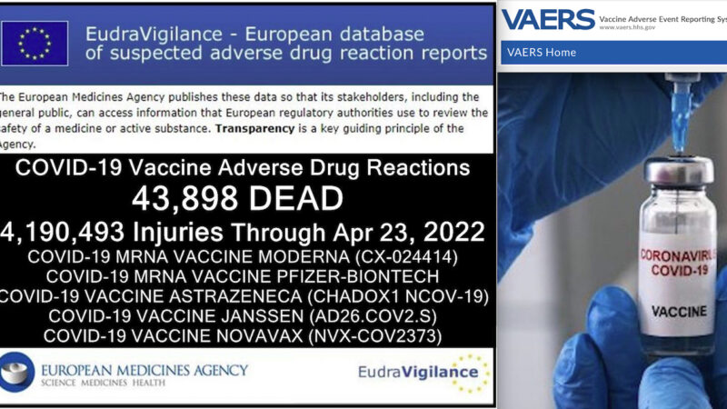 COVID VACCINES HOLOCAUST! 43,898 Deaths in the EU, 27,758 in the US. More than 5 million Injured