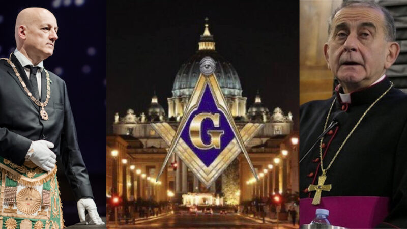 FREEMASONRY & VATICAN – 2. Cardinals, Bishops kneeling before Satan at the Masonic Summit in Italy