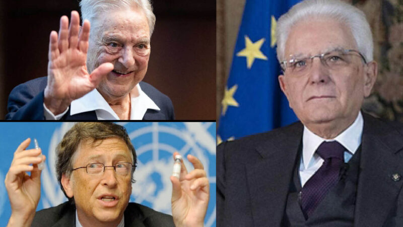 Gates, Soros & Mattarella’s Gang to Kill Italy: Covid Terrorism pro Vaccine but against Tourists. Welcome Migrants Infected & Jihadists