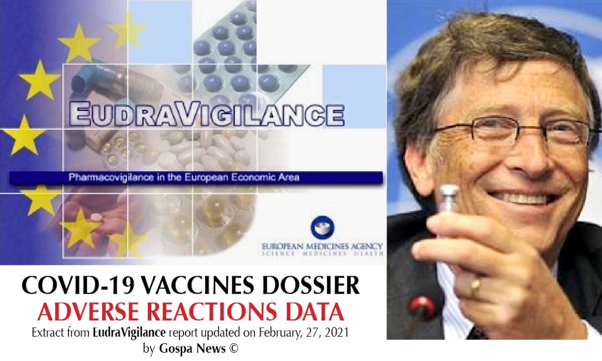 Decimation among Covid Vaccinated. Serious Adverse Reactions Boom: 2.787 Fatal Cases in EU, 1.095 in US