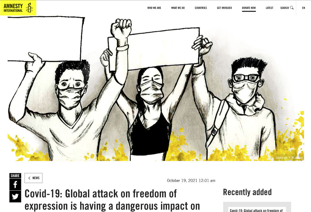 Covid-19: Silencing health workers, researchers, and journalists caused unnecessary deaths, says Amnesty. But Forgot Western Censorship!