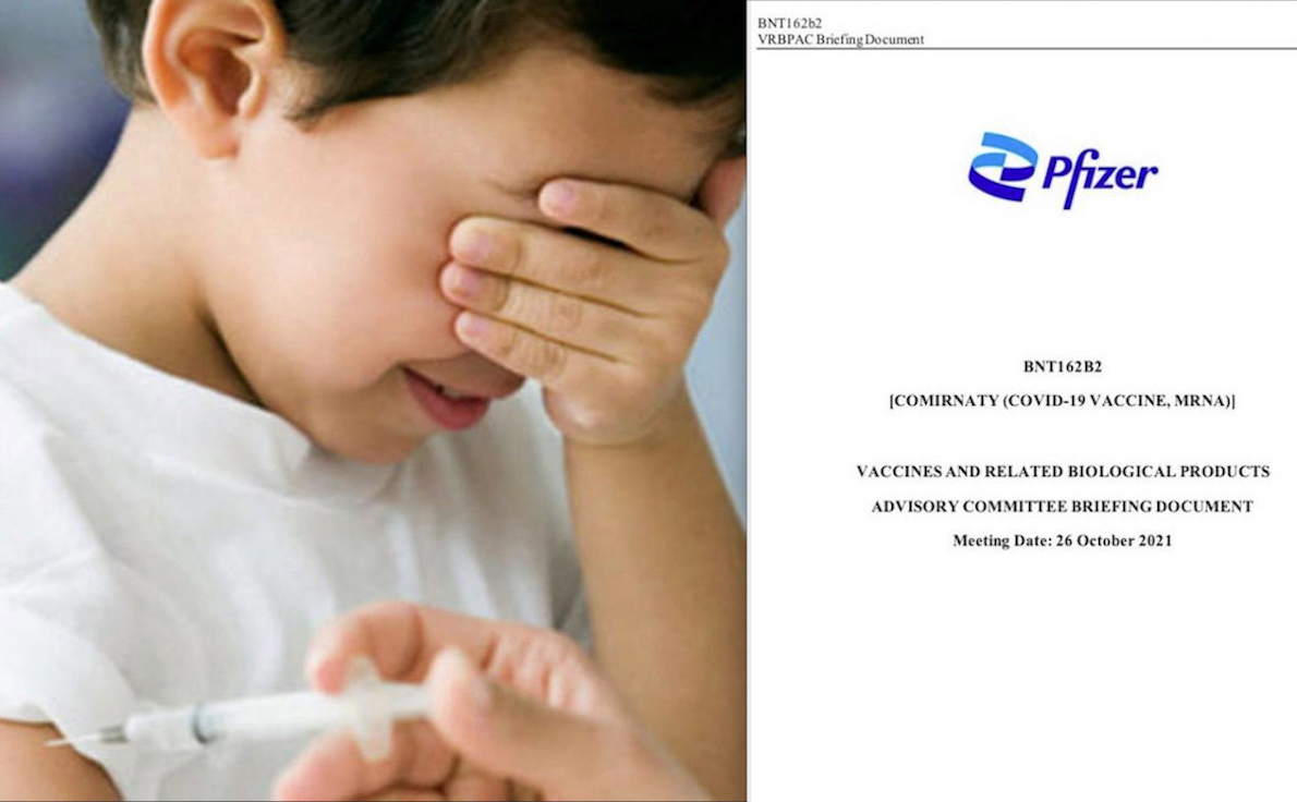 EXCLUSIVE: Pfizer Paper confirms Genic Experiments on 5yo Kids. “Myocarditis Risks by Vaccines, Little Data… We”ll Study After FDA Authorization”