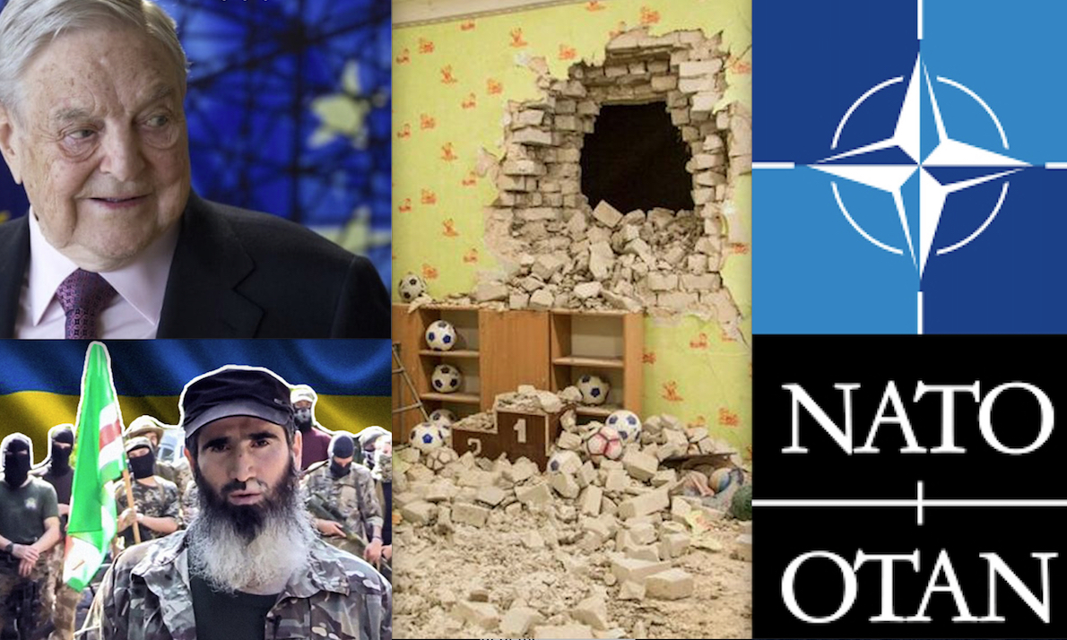 Ukraine: Bomb(?) on Kindergarten, Nato False-Flag & Jihadists. Sheikh Mansur Battalion Shielded by Soros-Us’ Media