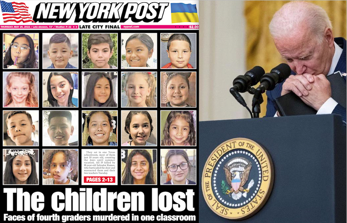 Two Weeks of Bullets and Death in America: at least 40 Killed. Biden Cries on HIS Weapons Lobby