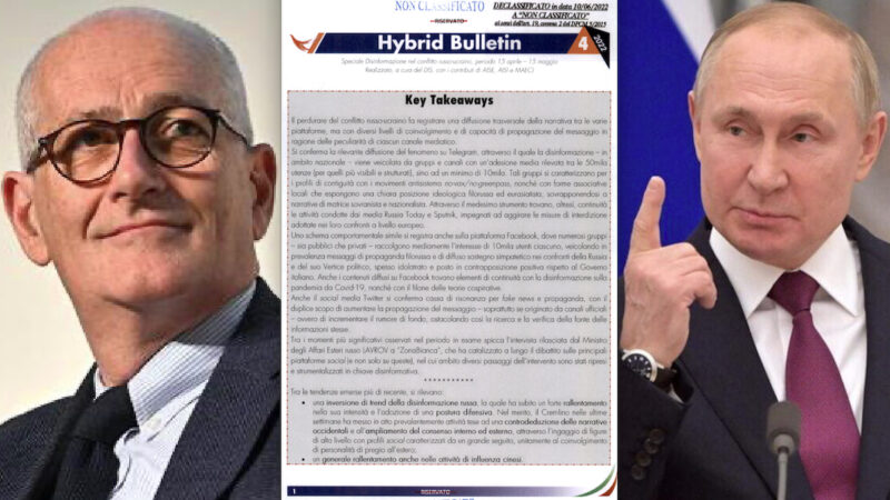 Putin’s Friends Bulletin Built by Italian Intelligence to Strike Counter-Information as Wanted by NATO & Weapons Lobby