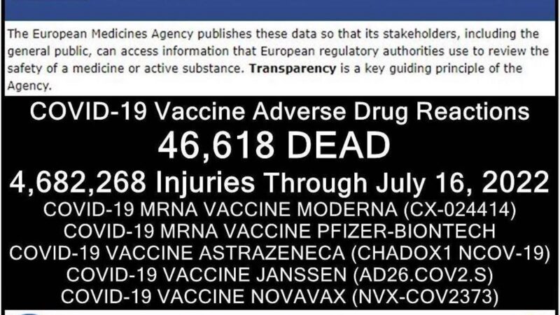 76,253 Dead 6,033,218 Injured Recorded in Europe and USA Following COVID Vaccines with 4,358 Fetal Deaths in U.S.