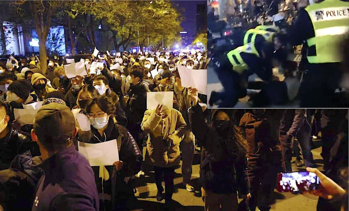 Mass Anti-lockdown Protests Break out in China: Arrests in the Videos. Fauci blames Xi’s Govt zero-Covid policy
