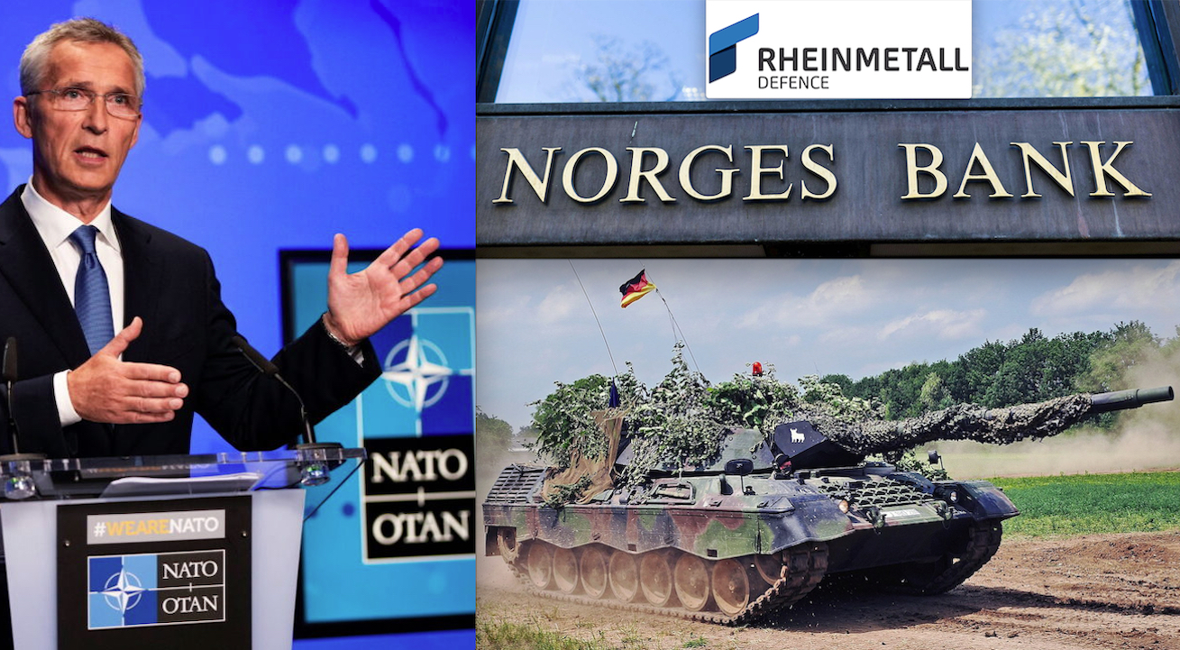 VAPENLOBBY – 9. Norges Bank: Dirty Affairs of War bland Stoltenberg, Gates, Nato & Italien.  Oslo Business på leopardtankar för Ukraina