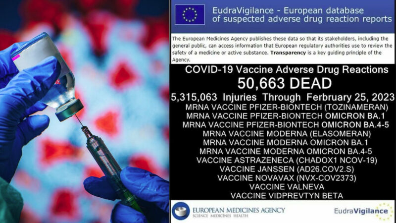 50,663 DEAD and 5,315,063 Injured Following COVID-19 Vaccines in European Database of Adverse Reactions