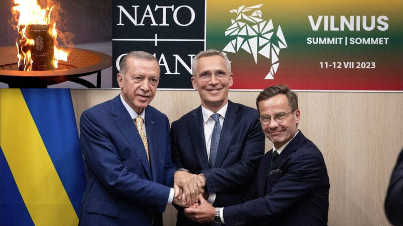 NATO’s Islamic Puppy Erdogan Hugs the Nation which Allowed the Burning of Quran in Contempt for Muslims