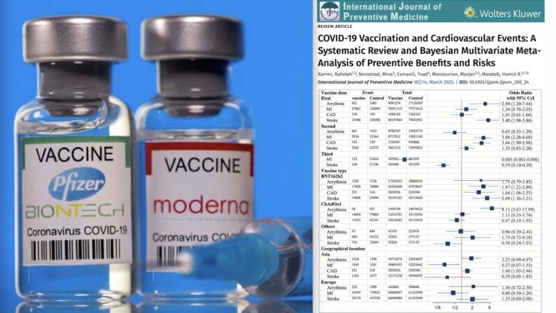 After COVID-19 Vaccination 85-Million-Person Study Finds Increased Risks of Stroke, Heart Attack, Coronary Artery Disease, and Arrhythmia
