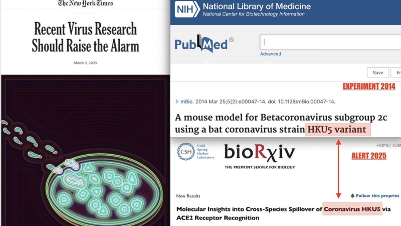WUHAN-GATES – 83. CHINA-US Terroristic PLOT on “New” Dangerous COVID STRAIN. NYT Alert on HKU5 Virus! But it was used in 2014 for Lethal SARS Built in North Carolina BioLab