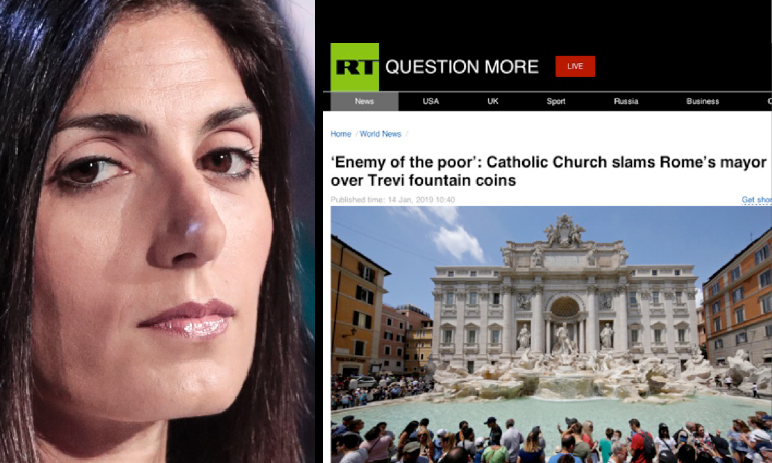 RAGGI “SCIPPA” LA CARITAS E DIVENTA FAMOSA A MOSCA