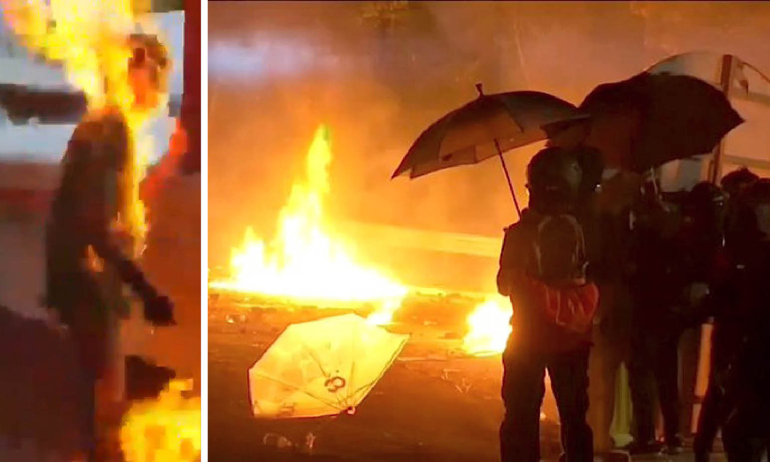 HONG KONG: LE MOLOTOV DEI PACIFISTI CANVAS-USA: campus e metrò incendiati, uomo dato alle fiamme, parlamentare accoltellato