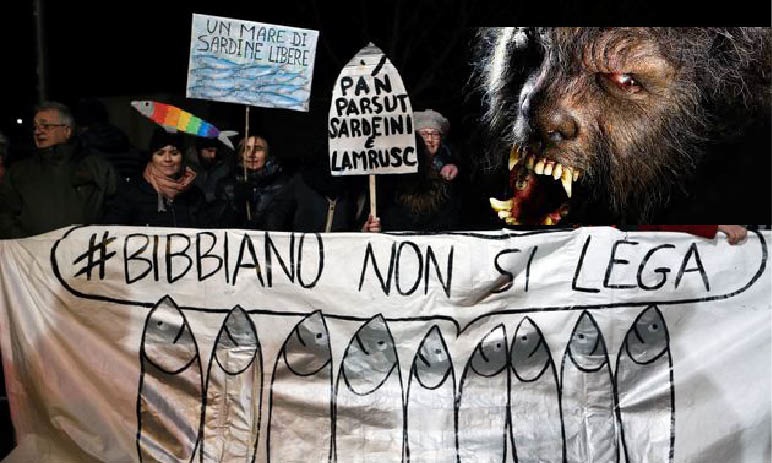 L’EMILIA ROMAGNA STA CON LE SARDINE… E I LUPI MANNARI DI BIBBIANO!