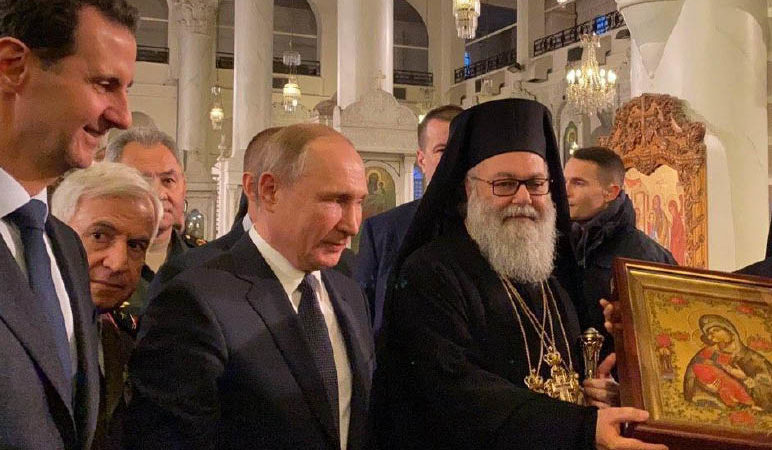 Trump uccide, Putin e Assad a Damasco lodano la Madonna per il Natale ortodosso