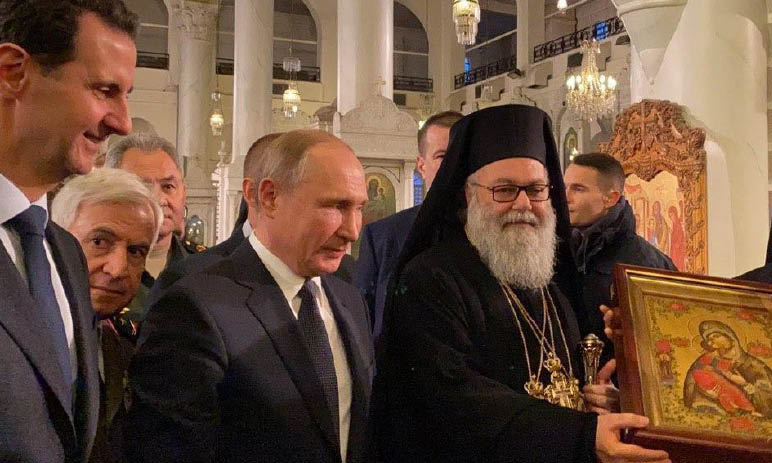 Trump uccide, Putin e Assad a Damasco lodano la Madonna per il Natale ortodosso