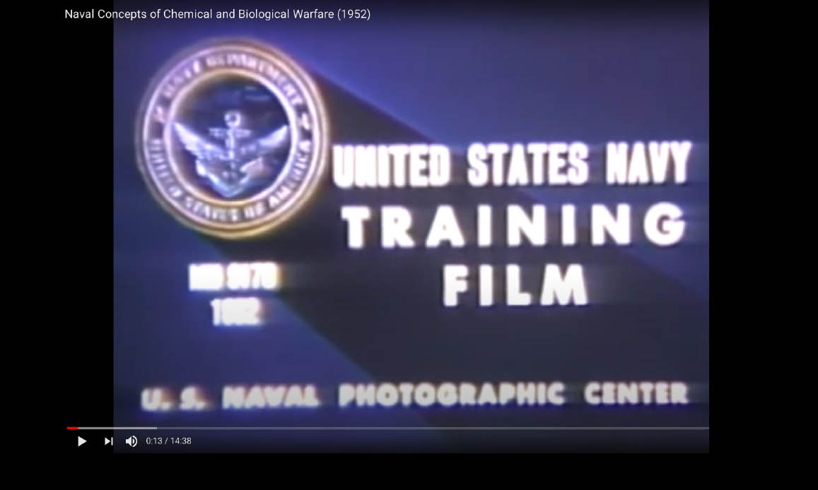 Esclusivo! Video Desecretato US NAVY: GUERRA BIOLOGICA FIN DAL 1952