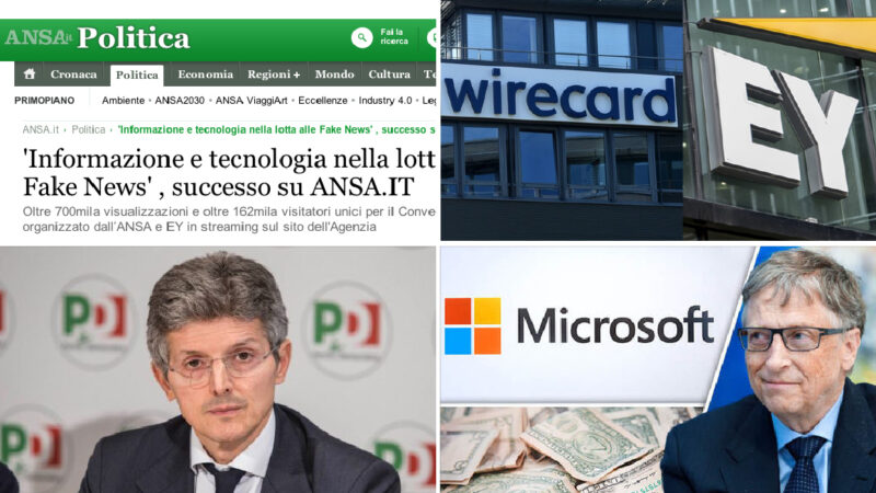 PANDEMIA: CONTRO LE FAKE-NEWS IL NETWORK DEL CRAC WIRECARD! Forum Ansa col sottosegretario PD ed EY-Ernst&Young (partner di Gates) sotto accusa in Germania