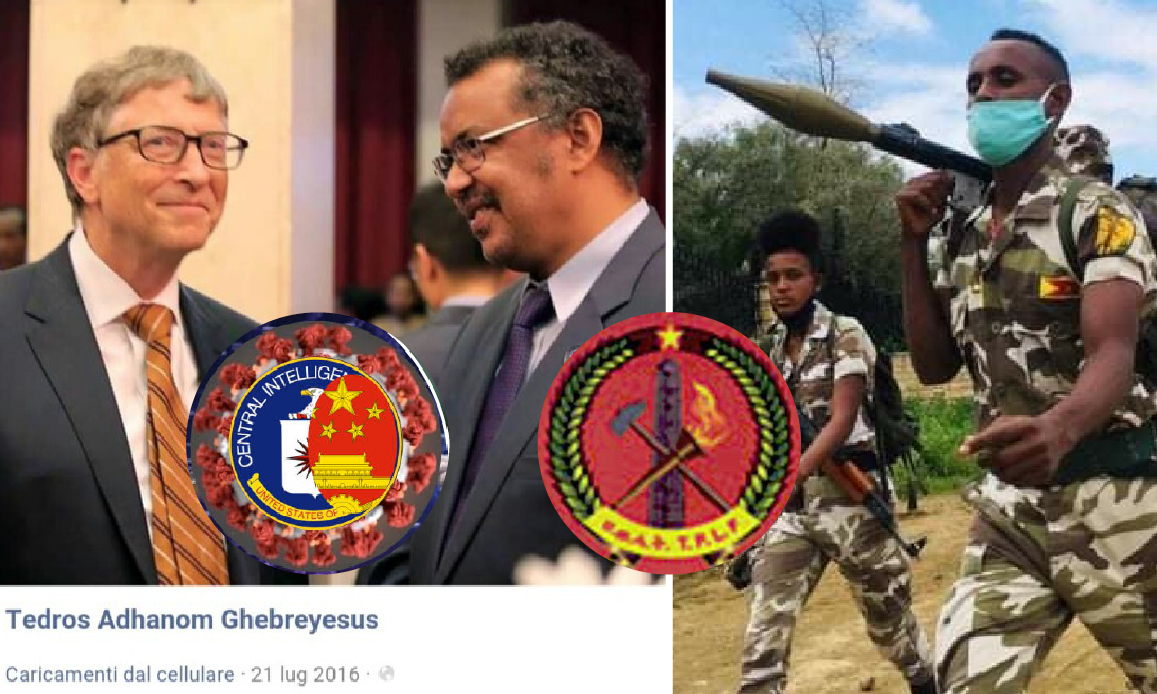 WUHAN-GATES – 24. OMS IN MANO AL PUPAZZO DI GATES & CINA. Tedros leader TPLF: i ribelli Comunisti IslamicI accusati da Amnesty dell’ultimo massacro in Etiopia