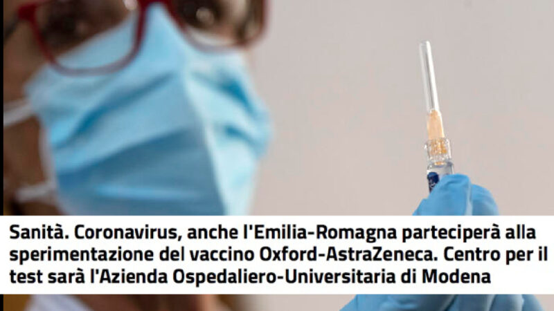 LA PANDEMIA PORTA LAVORO! Cercasi 300 CAVIE UMANE per l’Inquietante Vaccino AstraZeneca. Dalla “rossa” Emilia si parte…