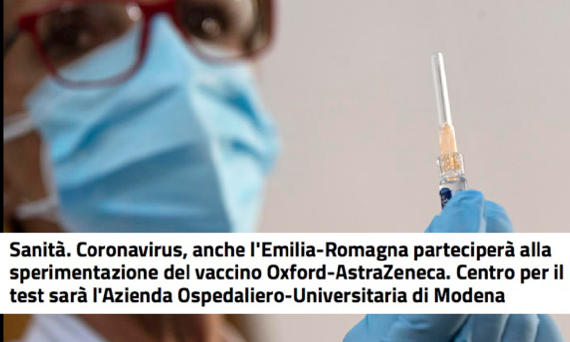 LA PANDEMIA PORTA LAVORO! Cercasi 300 CAVIE UMANE per l’Inquietante Vaccino AstraZeneca. Dalla “rossa” Emilia si parte…