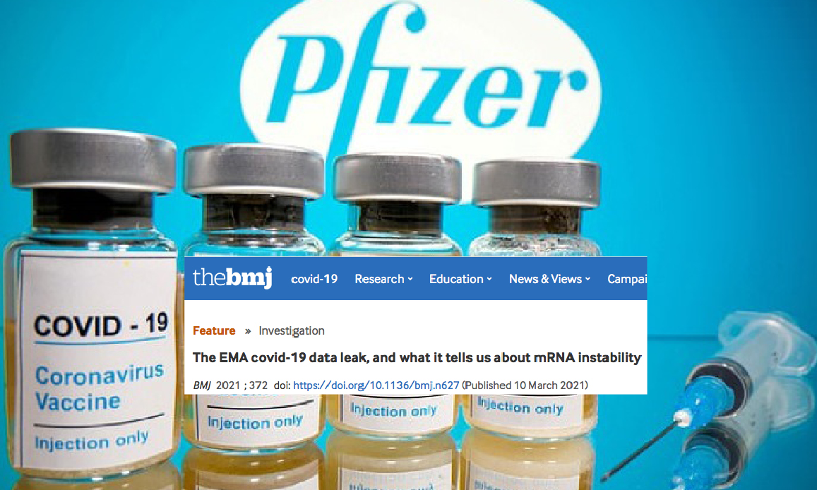 VACCINI PFIZER CON MRNA DIFETTOSO. Caso Occultato da EMA ma Svelato da BMJ