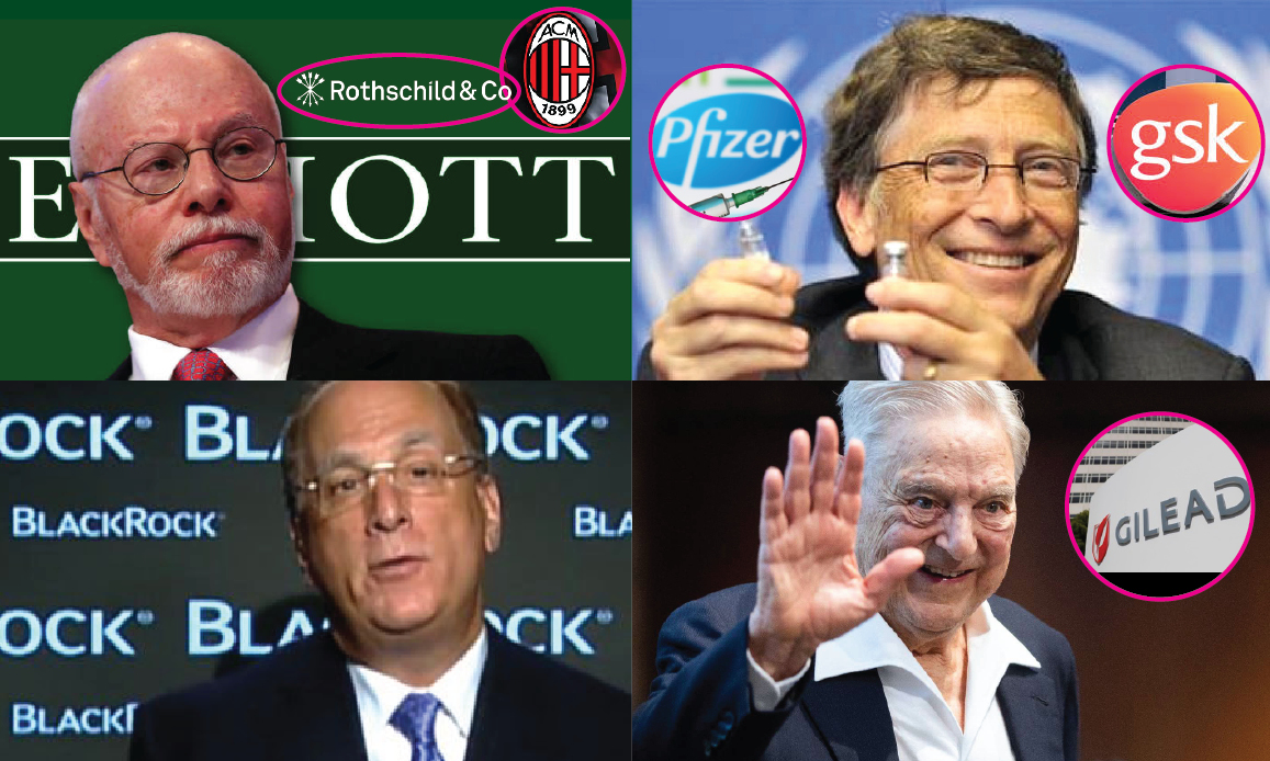 LOBBY SIONISTE – 1. Fink (BlackRock) & Singer (Elliott) con Soros & Gates nelle Big Pharma antiCovid (Gilead e GSK)