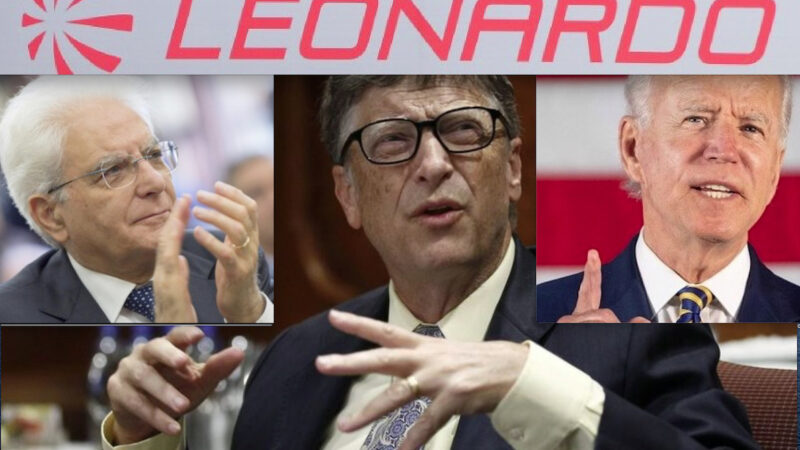 IN MANO A GATES PURE LA TECNOLOGIA MILITARE “IA” ITALIANA. Accordo Leonardo-Microsoft e Intrighi DEM tra Intelligence e Pandemia