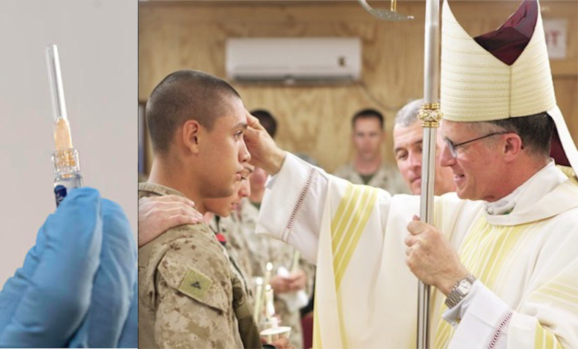 “NESSUNO SIA COSTRETTO A VACCINARSI”. L’Arcivescovo dei Militari Usa li Difende e va contro la Linea Dura del Vaticano