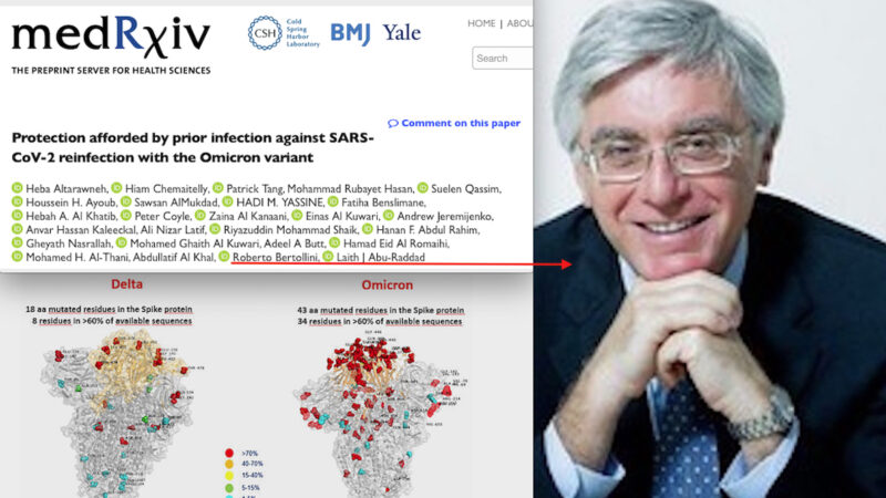 “PROTETTI DALL’OMICRON I GIA’ INFETTATI COVID”. Immunità Naturale Confermata da Scienziato Italiano Consulente del Qatar