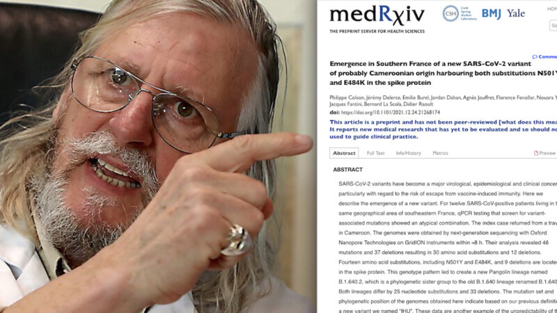 SARS-COV-2 “IHU”: ALTRA TEMIBILE VARIANTE. Scoperta da Raoult, Scettico sui Vaccini: “Obbligo è Follia!”