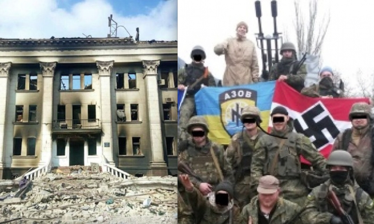 STRAGE TEATRO DI MARIUPOL, ORRENDO SOSPETTO! “Civili Filorussi Sequestrati e Fatti Esplodere dai Nazisti Ucraini”