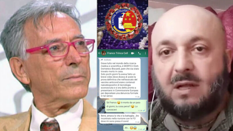 Ecco le Prove! TRINCA E BISCARDI MORTI DOPO “SUMMIT SEGRETO CON FORZE DELL’ORDINE”. Entrambi Colpiti da SARS-2 BioArma