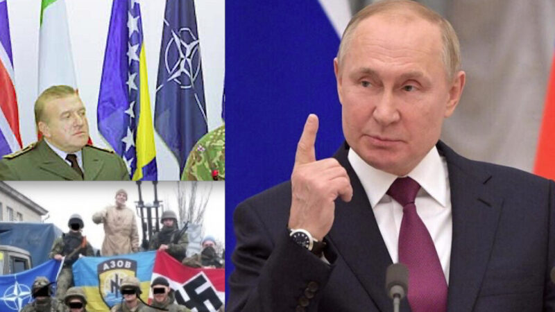 CRIMINI DI GUERRA & INGANNI. Corte Penale contro Putin! Impuniti Alleati NATO: Nazisti Ucraini e Macellaio Bosniaco Generale di Jihadisti