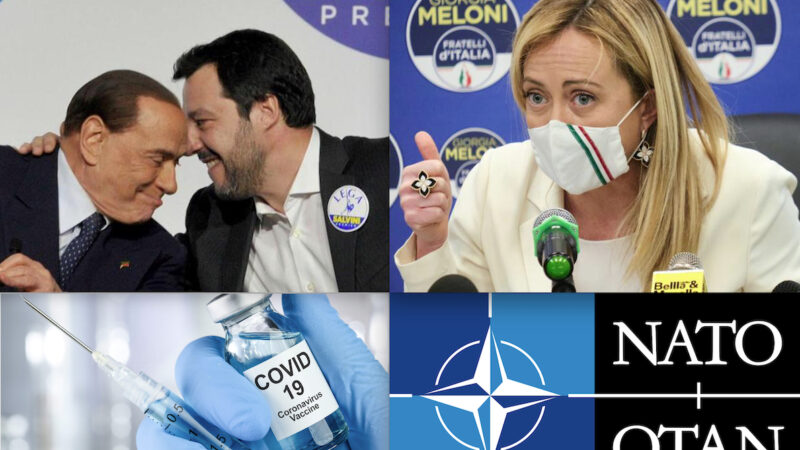 GUAI A CHI VOTERA’ IL CLAN DI ARMI & VACCINI! Meloni e Salvini Servitori di due Padroni come Truffaldino