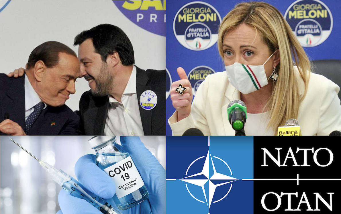 GUAI A CHI VOTERA’ IL CLAN DI ARMI & VACCINI! Meloni e Salvini Servitori di due Padroni come Truffaldino