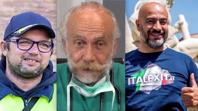 IL PORTUALE PUZZER E IL CHIRURGO STRAMEZZI CON ITALEXIT DI PARAGONE. Un’Alternativa alle Dittature su Pandemia e Guerra