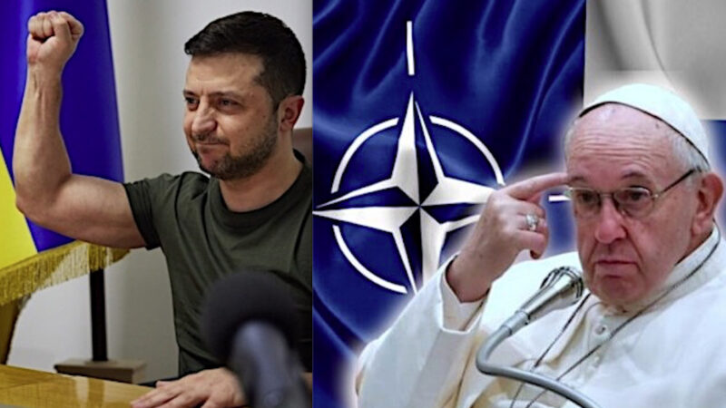 ANCHE IL PAPA STA COI NAZISTI DELL’UCRAINA. Vergognosa Solidarietà di Bergoglio a Zelensky, reclutatore pure dei Jihadisti ISIS