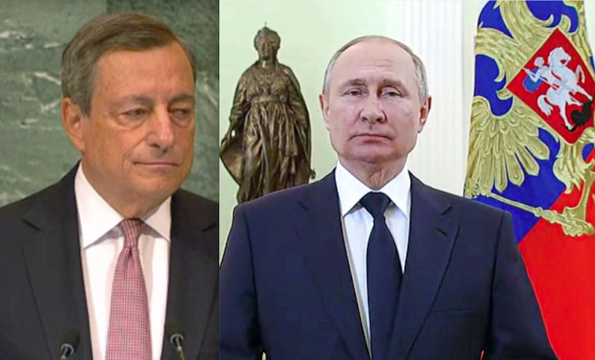 ALL’ONU IL PREMIER “TROMBATO” DRAGHI DIFENDE IL NAZISTA ZELENSKI. Putin si Prepara alla Terza Guerra Mondiale