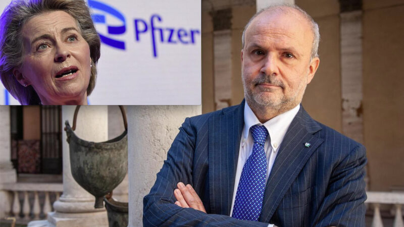 IL MINISTRO DELLA SALUTE SCHILLACI CON BIG PHARMA & UE SUI SIERI mRNA. Rettore di Università Partner di Pfizer e del Marito di Von der Leyen