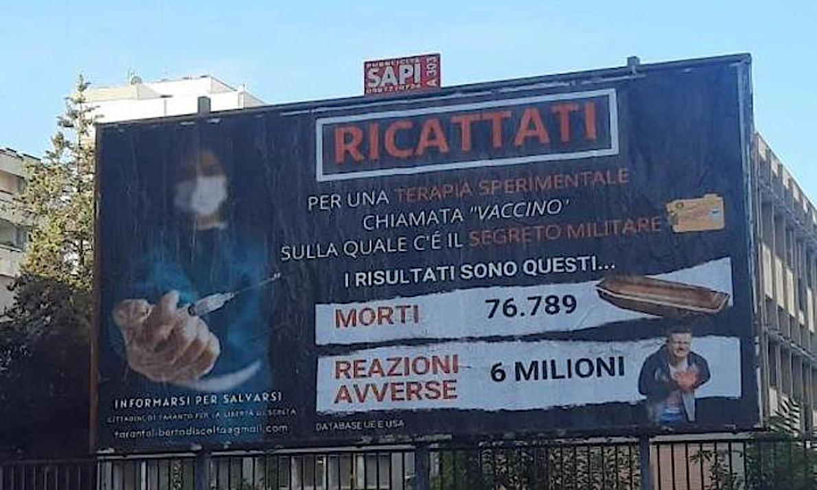 SEGNALARE I VACCINATI MORTI PUO’ ESSERE REATO. Digos e Carabinieri, contro la Libertà di Espressione, Indagano sul MaxiManifesto che cita Dati EudraVigilance