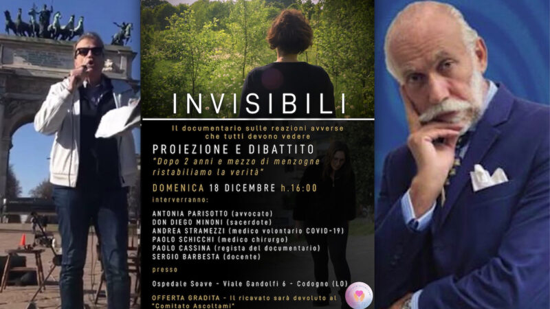 VACCINI COVID: FORUM SUI DANNEGGIATI “INVISIBILI”. Anche i Chirurghi Schicchi e Stramezzi al Dibattito dopo la Proiezione del DocuFilm Shock