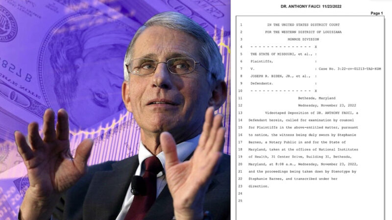 COSI’ FAUCI HA OCCULTATO LE VERITA’ SUL COVID. Testo dell’Interrogatorio coi Magistrati USA: “Lui Parlava, i Social Censuravano”