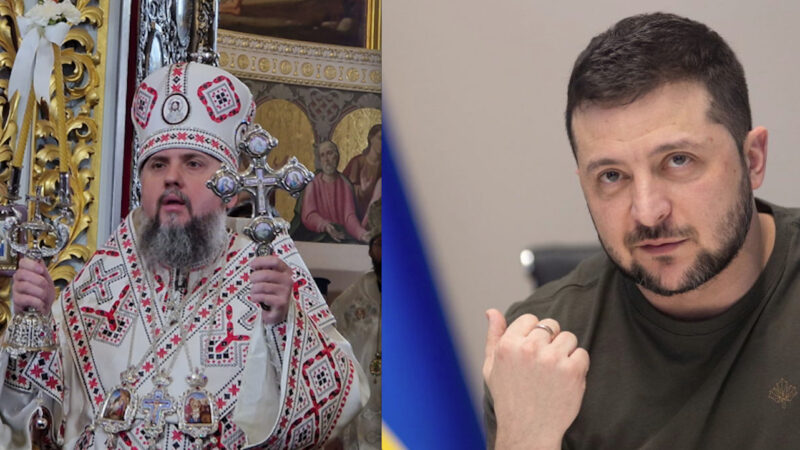 LA PROFANAZIONE DEL NATALE DI ZELENSKY. Ai Preti Ucraini Scismatici il Monastero di Kiev tolto agli Ortodossi Russi