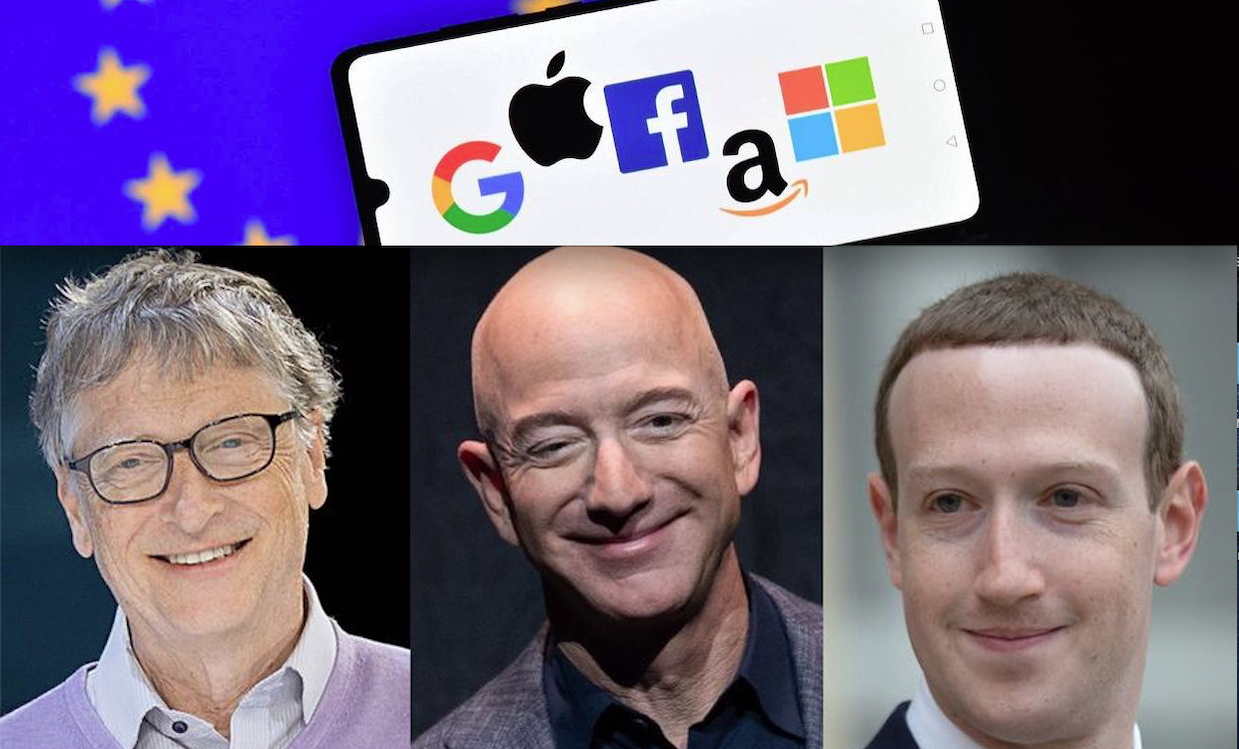 BIG TECH “GAFAM” DIVORANO L’UE. Con €26 Milioni di Consulenze Sospette il Monopolio Bezos-Gates-Zuckerberg uccide la Concorrenza